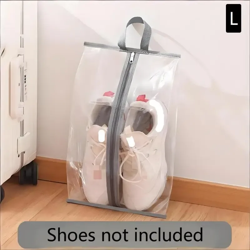 Sacs à chaussures transparents et imperméables (lot de 1 ou 10), solution de rangement pour chaussons, baskets et sandales, pour la maison et les voyages 7