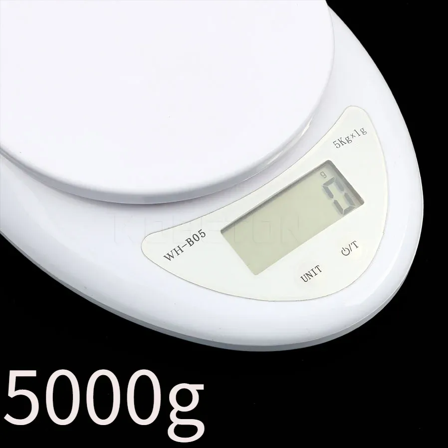 Balance électronique portable 5 kg / 1 g à écran LED pour la cuisine et la pâtisserie - Image 1