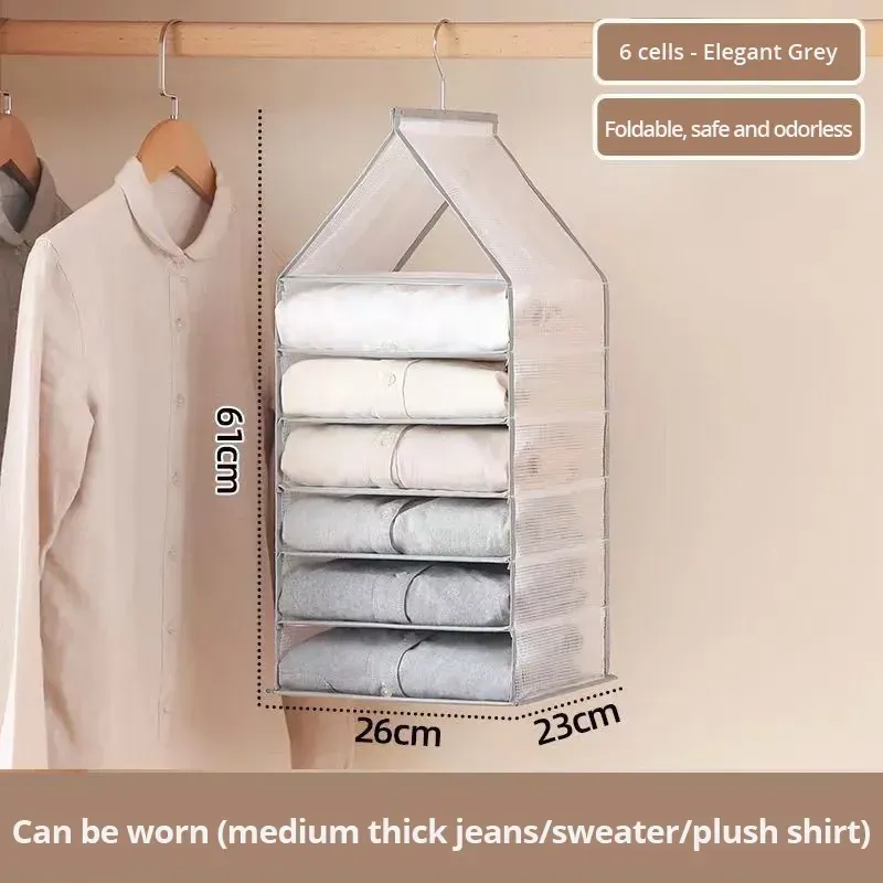 Organisateur de placard, sacs de rangement pour chaussettes, T-shirts et sous-vêtements, 1 pièce 8