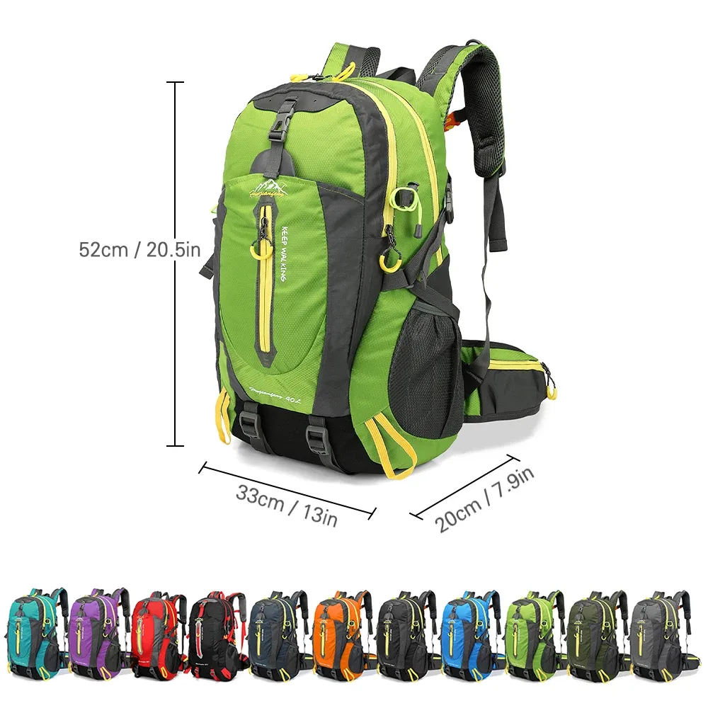 Sac à dos de voyage 40 L résistant à l'eau pour camping et randonnée 4