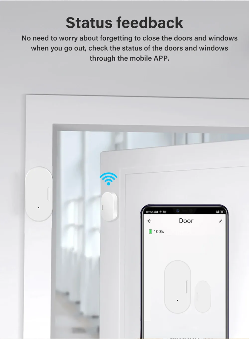 Capteur d'ouverture Tuya ZigBee installation