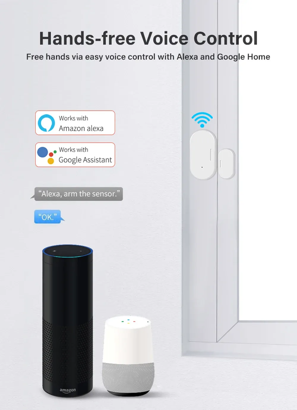 Capteur d'ouverture Tuya ZigBee ambiance maison