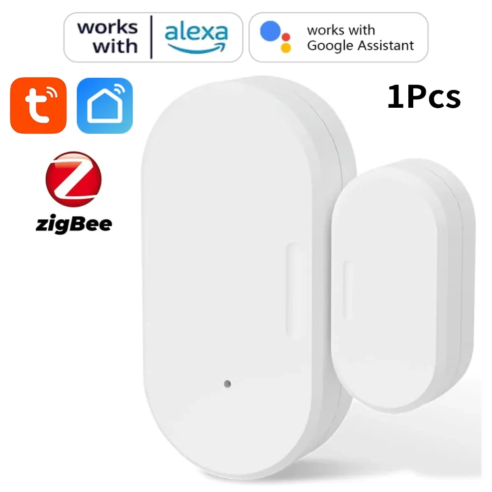 Capteur de porte et fenêtre intelligent Tuya ZigBee, détecteur d'ouverture et de fermeture pour système d'alarme de sécurité domestique, compatible Alexa et Google 7