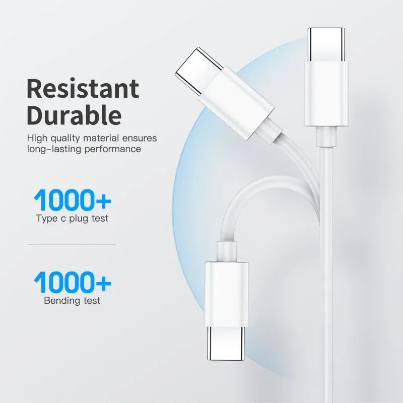 Câble de charge rapide USB-C vers USB-C 100 W PD – Compatible iPhone 15/16/17 Pro Max, Huawei, Xiaomi, Samsung 3