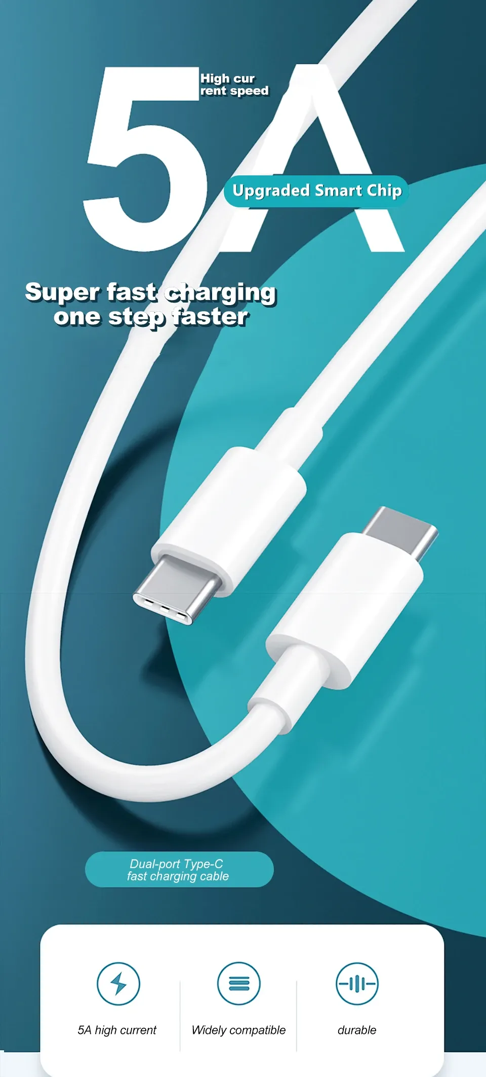 Détails du câble USB-C 100W