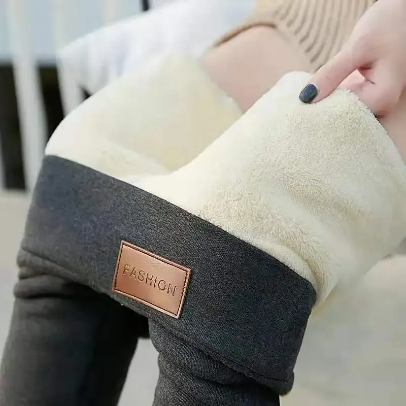 Legging chaud femme, vue de profil