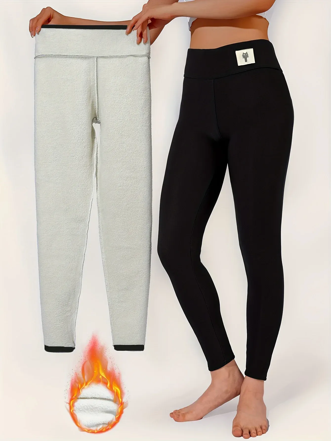 Legging chaud femme, vue finale
