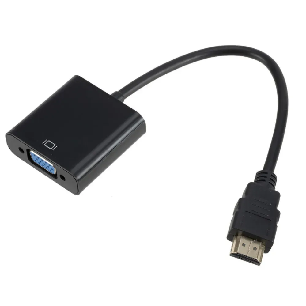 Adaptateur HDMI vers VGA 1080p, convertisseur numérique vers analogique pour Xbox, PS4, PC portable, TV et projecteur 8