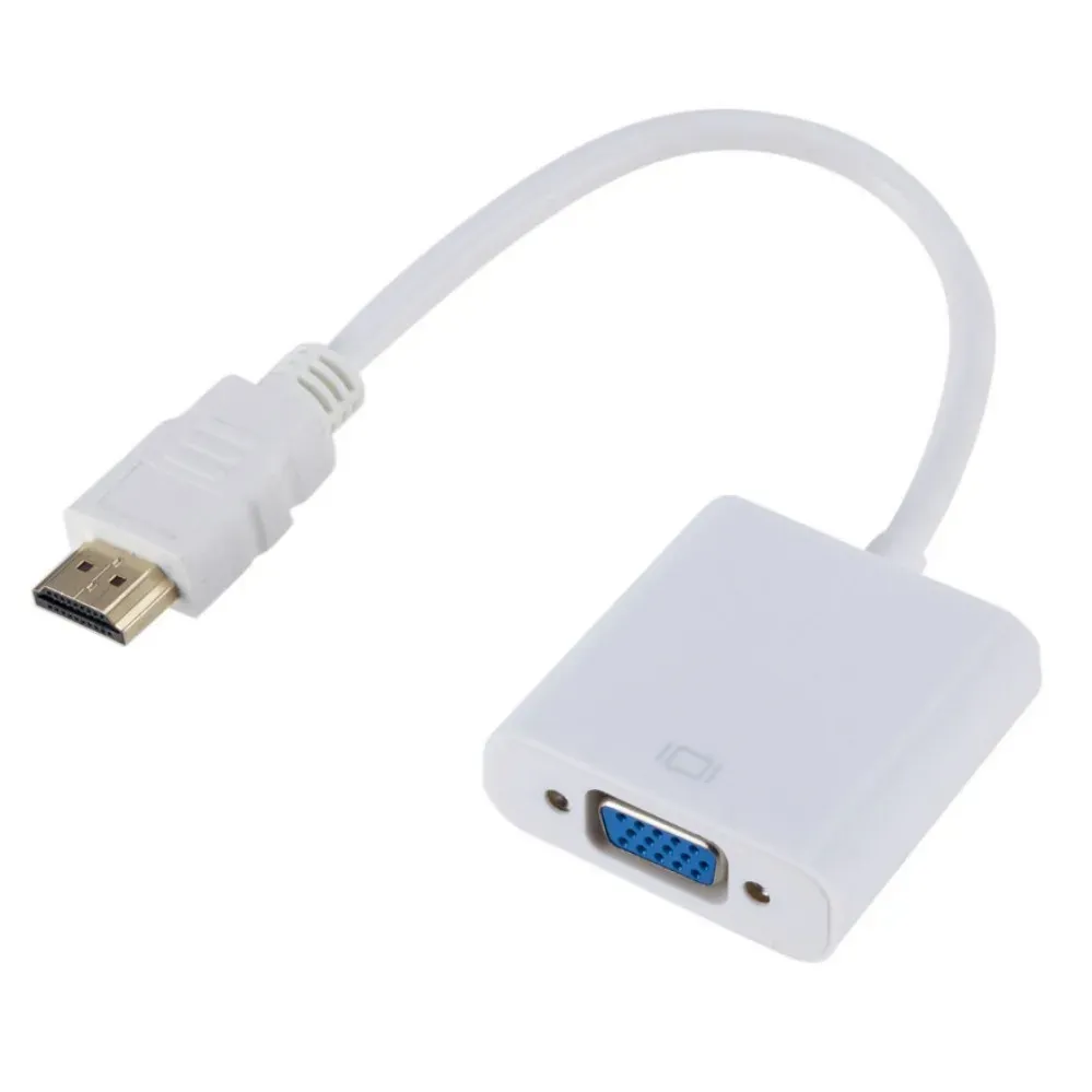 Adaptateur HDMI vers VGA 1080p, convertisseur numérique vers analogique pour Xbox, PS4, PC portable, TV et projecteur 7