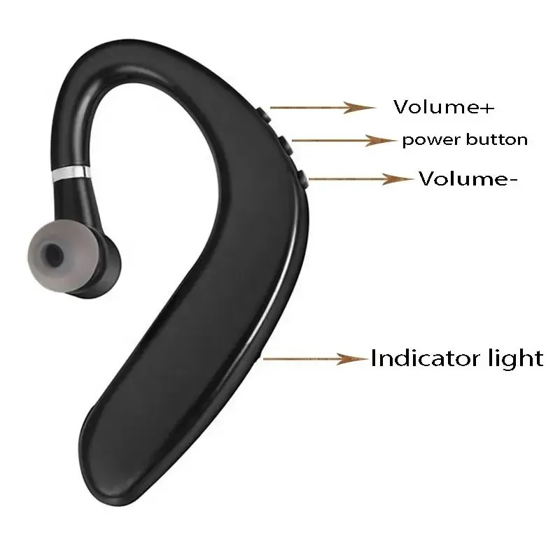 Écouteurs sans fil S109 Bluetooth 5.0 avec son stéréo Hi-Fi HD, microphone intégré et fonction mains libres, compatibles smartphone et voiture 3