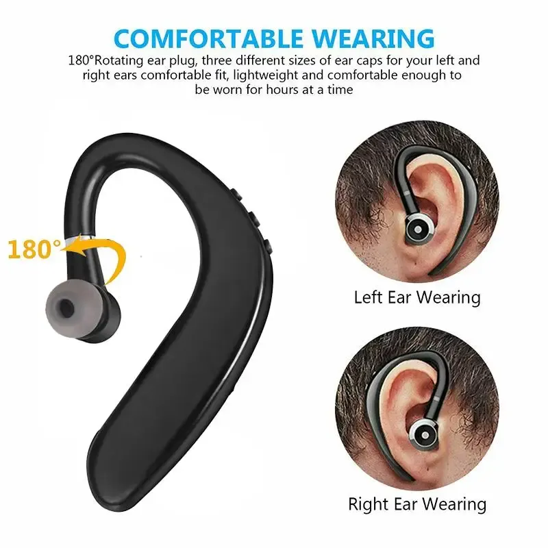 Écouteurs sans fil S109 Bluetooth 5.0 avec son stéréo Hi-Fi HD, microphone intégré et fonction mains libres, compatibles smartphone et voiture 2
