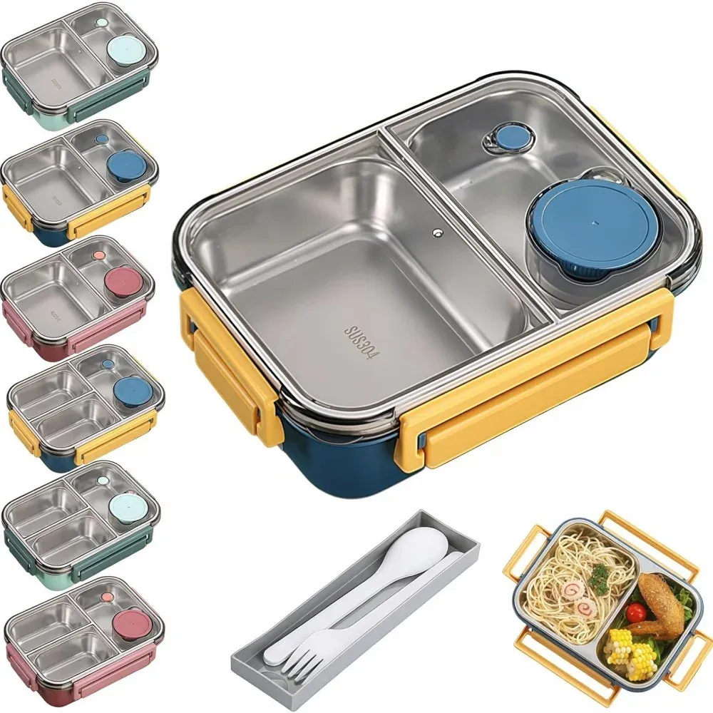 Boîte à déjeuner isotherme 850 ml en acier inoxydable pour enfants et adultes, boîte Bento pour soupe et plats chauds - Image 1