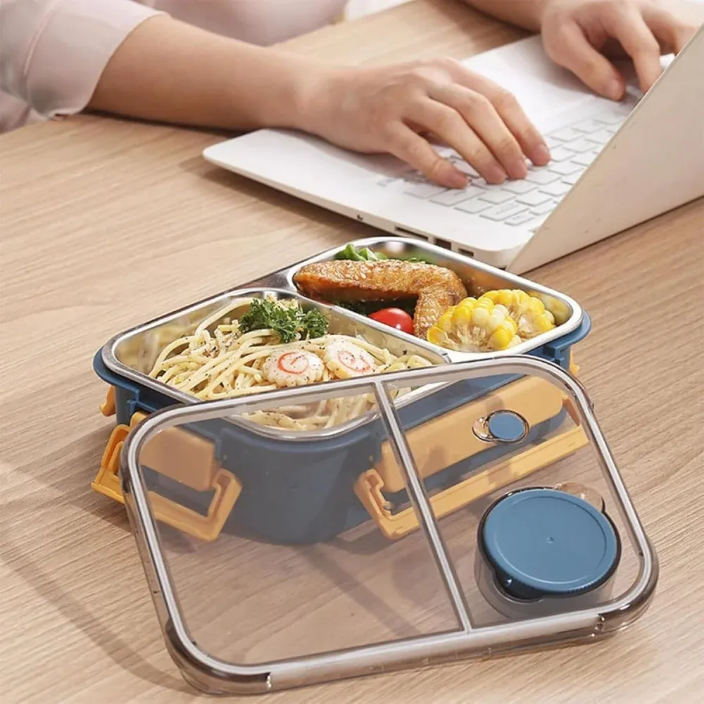 Boîte à déjeuner isotherme 850 ml en acier inoxydable pour enfants et adultes, boîte Bento pour soupe et plats chauds 5