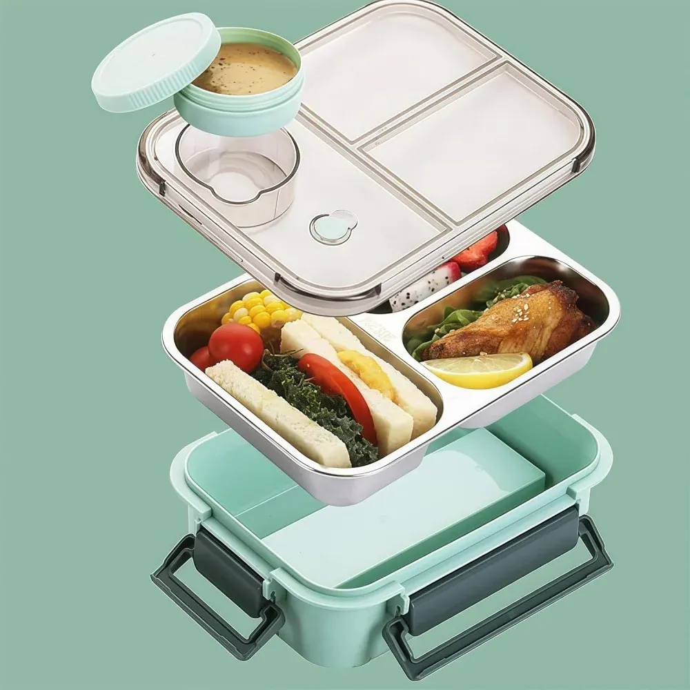 Boîte à déjeuner en acier inoxydable, vue d'ensemble