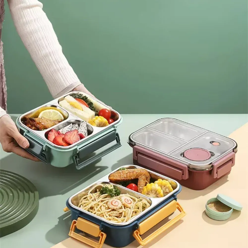 Boîte à déjeuner en situation d'usage