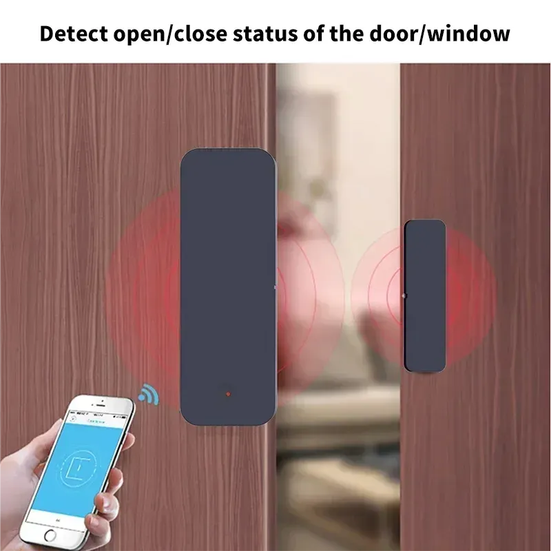 Capteur de porte et fenêtre Tuya Zigbee/WiFi, détecteur d'ouverture magnétique antivol, alarme de sécurité intelligente, compatible Alexa et Google Home 3