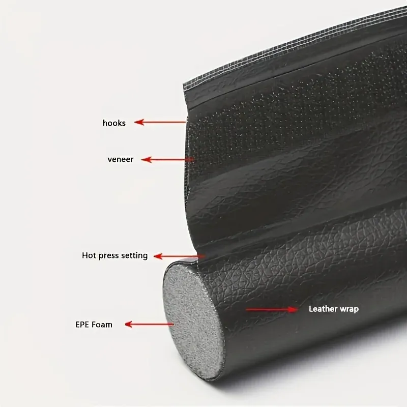 YITAPE Bande d'étanchéité sous porte 96 x 8 cm, insonorisante, anti-poussière, auto-adhésive, lot de 1 ou 2 2
