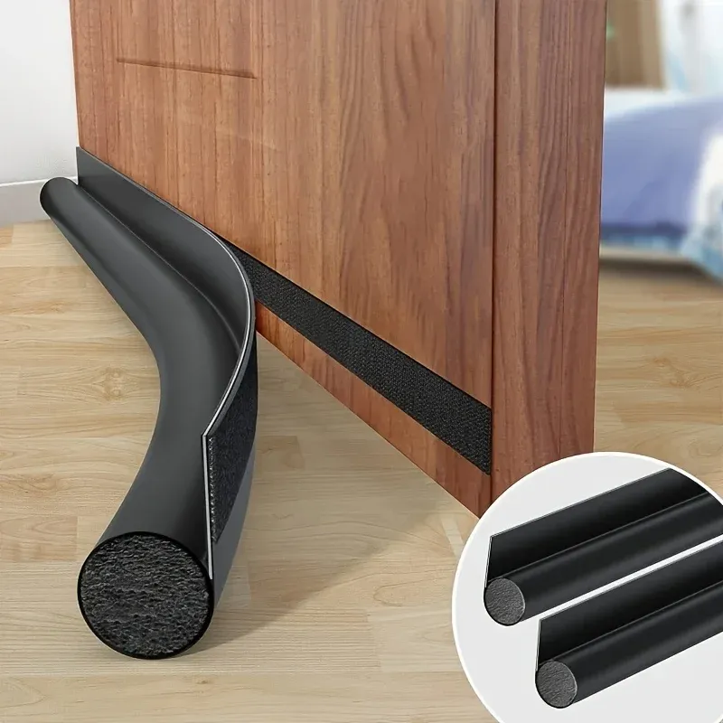 YITAPE Bande d'étanchéité sous porte 96 x 8 cm, insonorisante, anti-poussière, auto-adhésive, lot de 1 ou 2 11