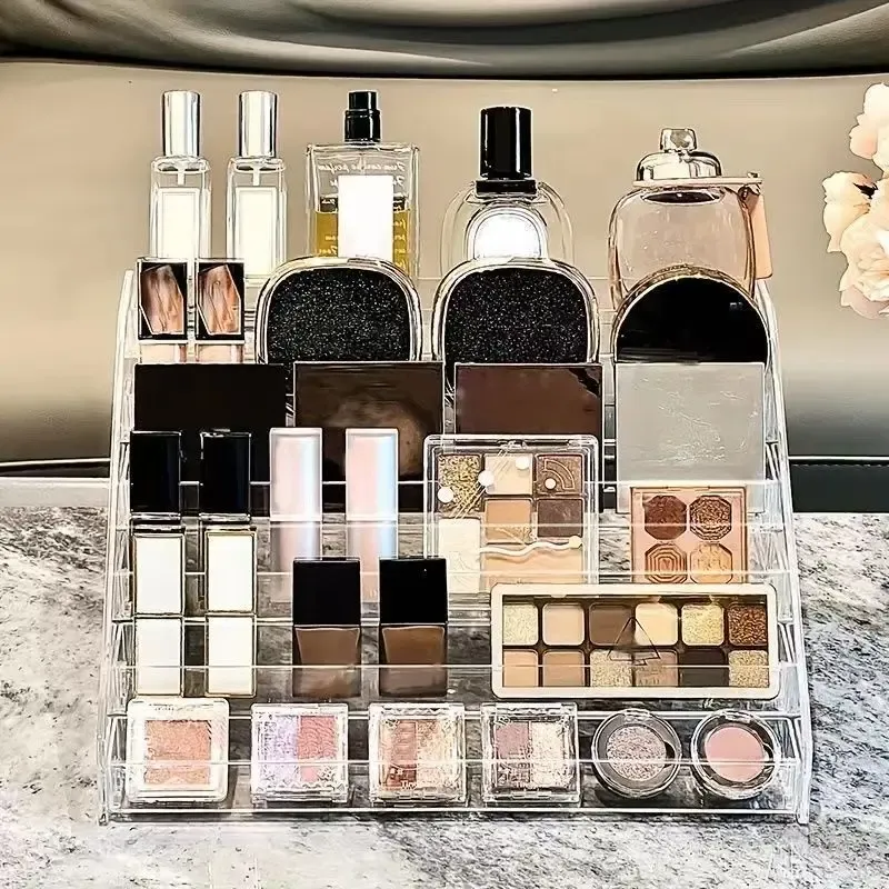 Organisateur de cosmétiques transparent à plusieurs niveaux 3