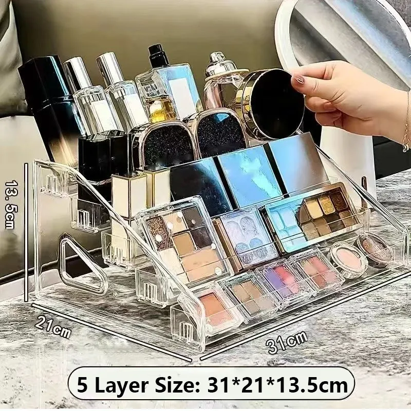 Organisateur de cosmétiques transparent à plusieurs niveaux 10