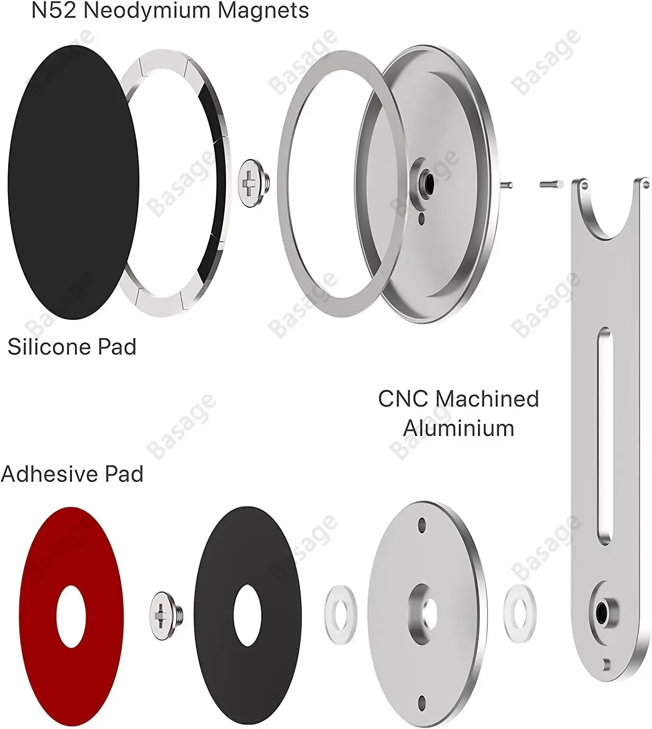 Support Continuity Flip pour iPhone et ordinateur portable, support magnétique pivotant à 180° pour ordinateurs portables et moniteurs, bras magnétique réglable 3