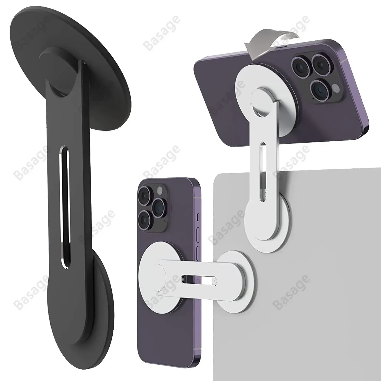 Support Continuity Flip pour iPhone et ordinateur portable, support magnétique pivotant à 180° pour ordinateurs portables et moniteurs, bras magnétique réglable
