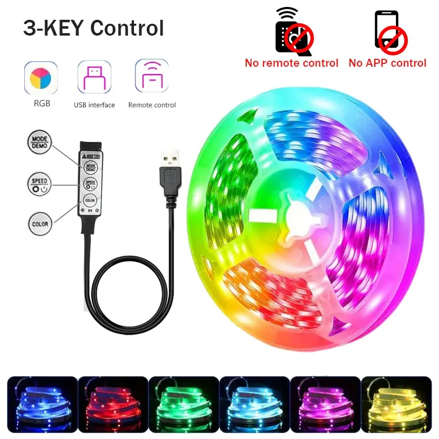 Ruban LED RGB flexible avec contrôle par application, pour décoration de chambre à coucher 10