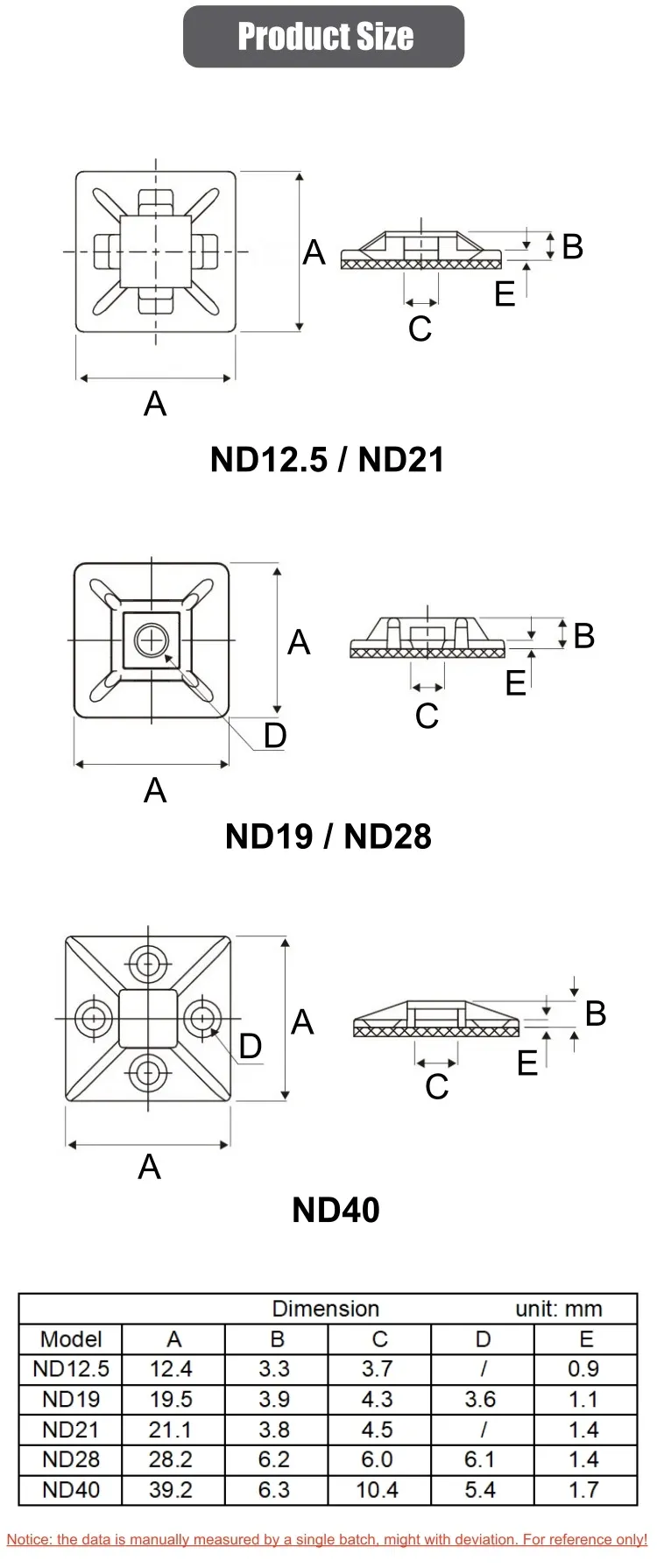 Attaches de câbles auto-adhésives en nylon PA66 Usage au quotidien