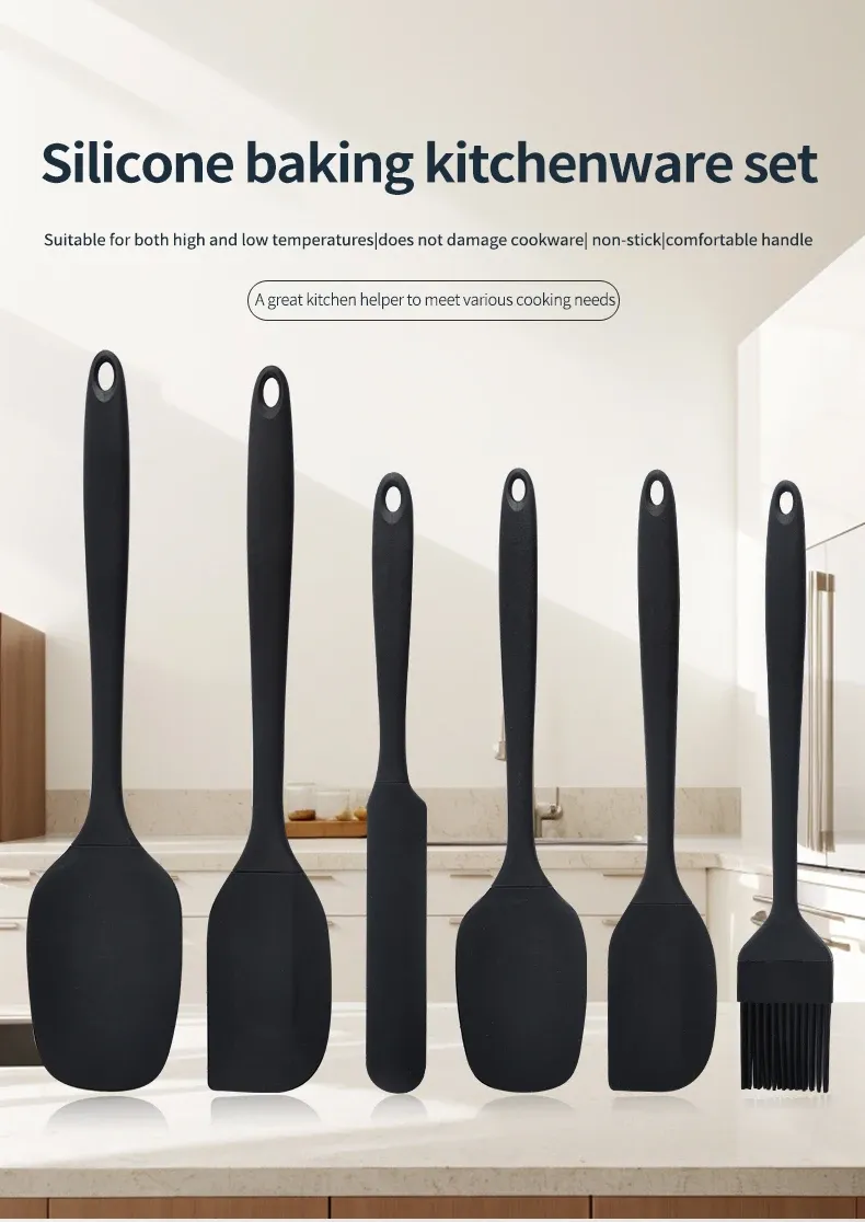 Ensemble d'ustensiles en silicone, vue d'ensemble