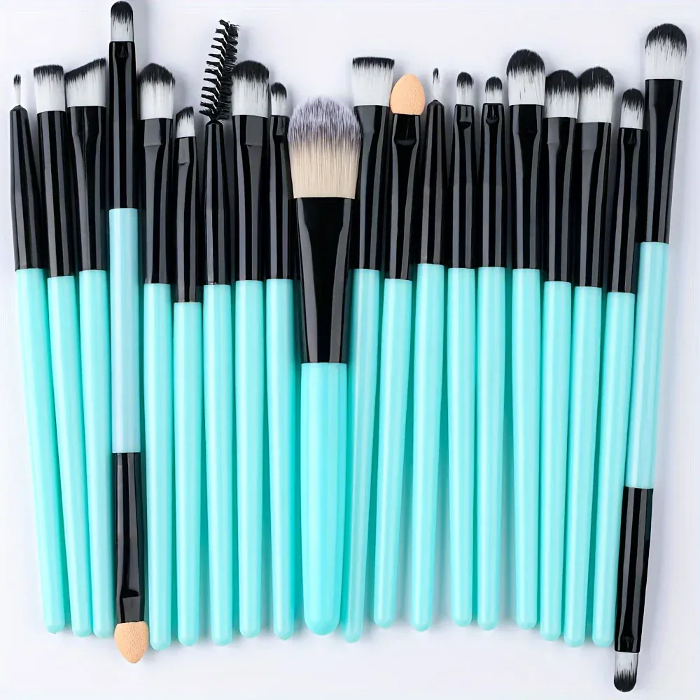 Ensemble de 20 pinceaux de maquillage doux pour les yeux, le visage et l'enluminage 32