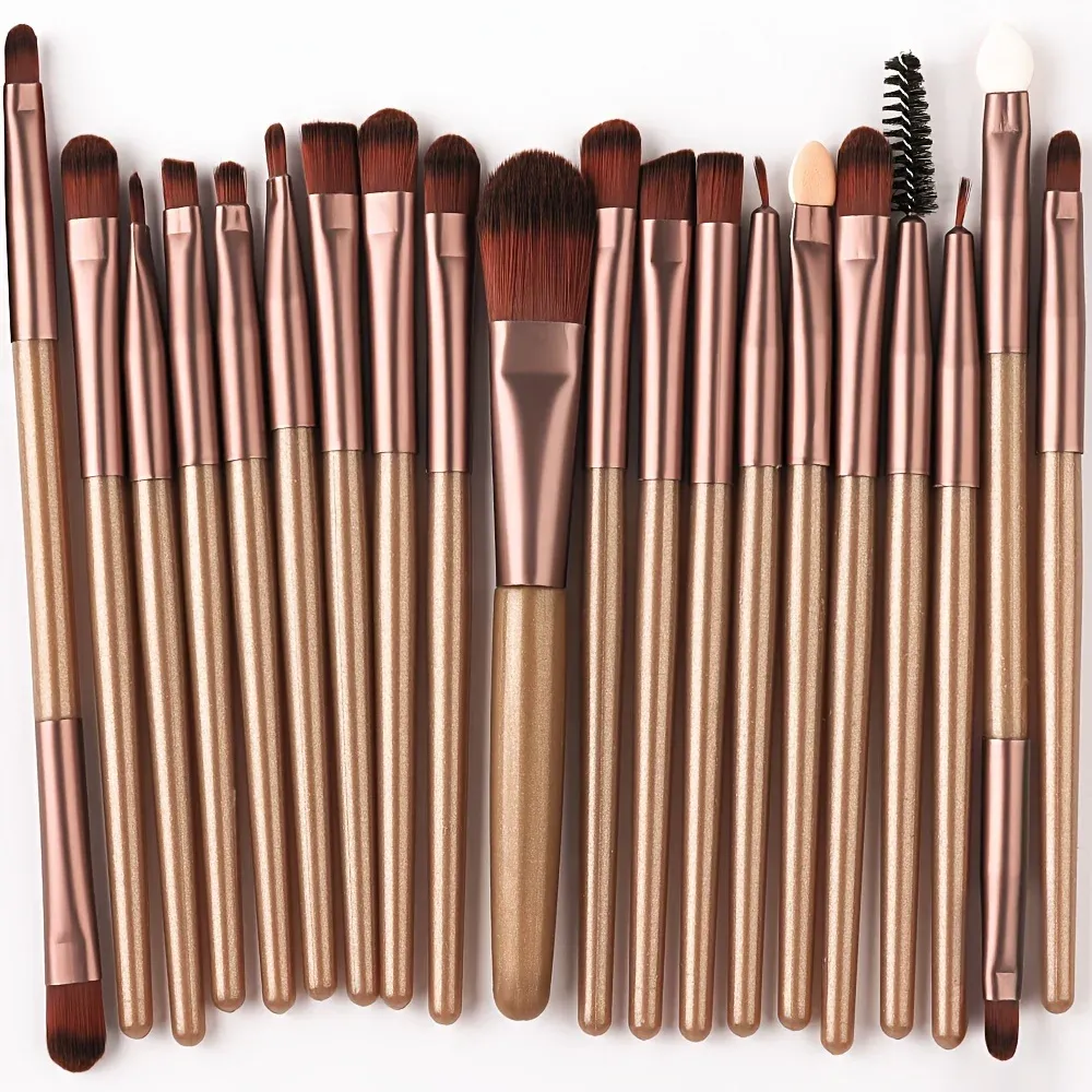 Ensemble de 20 pinceaux de maquillage doux pour les yeux, le visage et l'enluminage 31