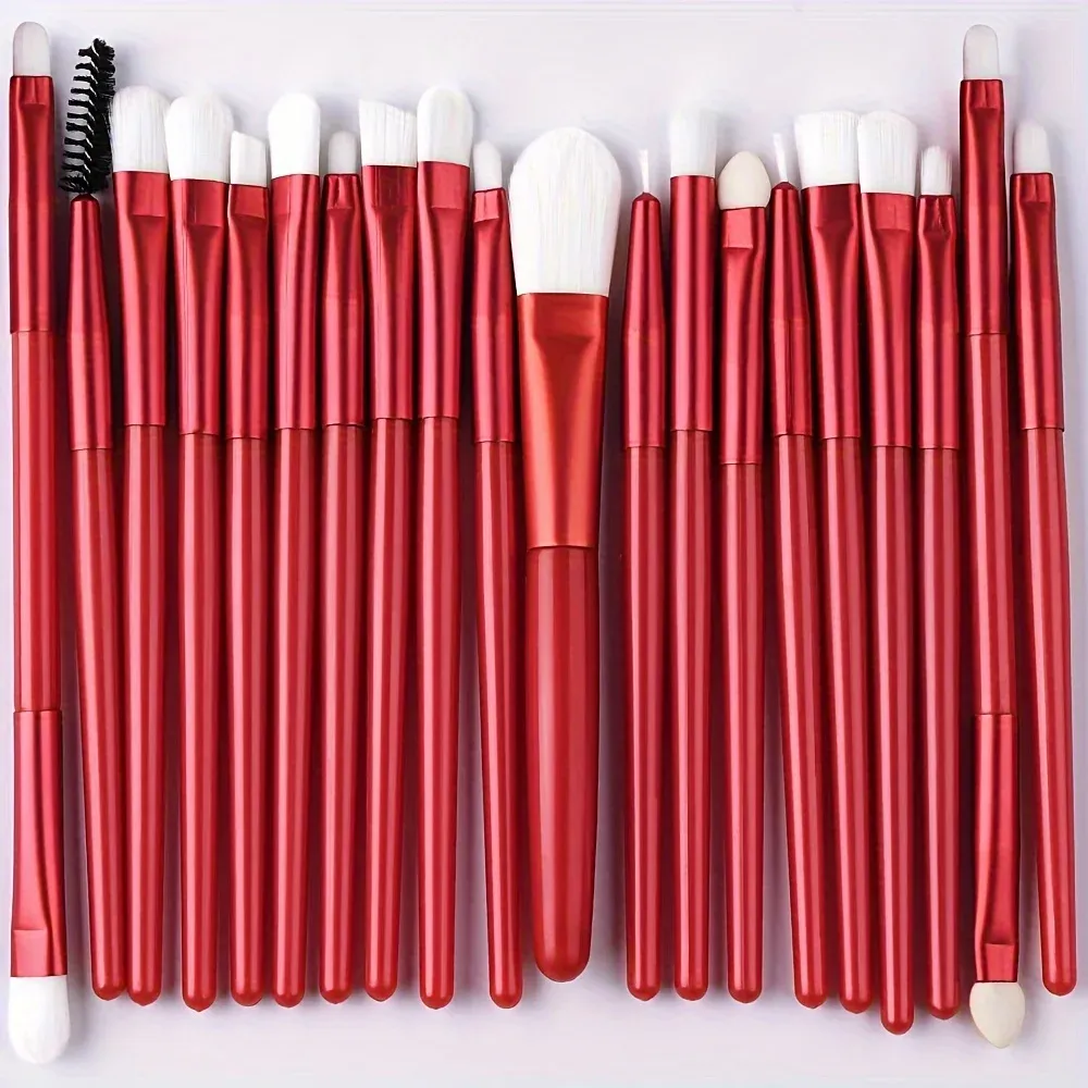 Ensemble de 20 pinceaux de maquillage doux pour les yeux, le visage et l'enluminage 30