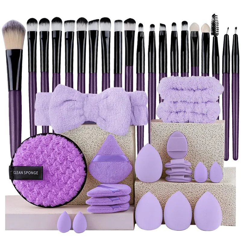Ensemble de 20 pinceaux de maquillage doux pour les yeux, le visage et l'enluminage 14