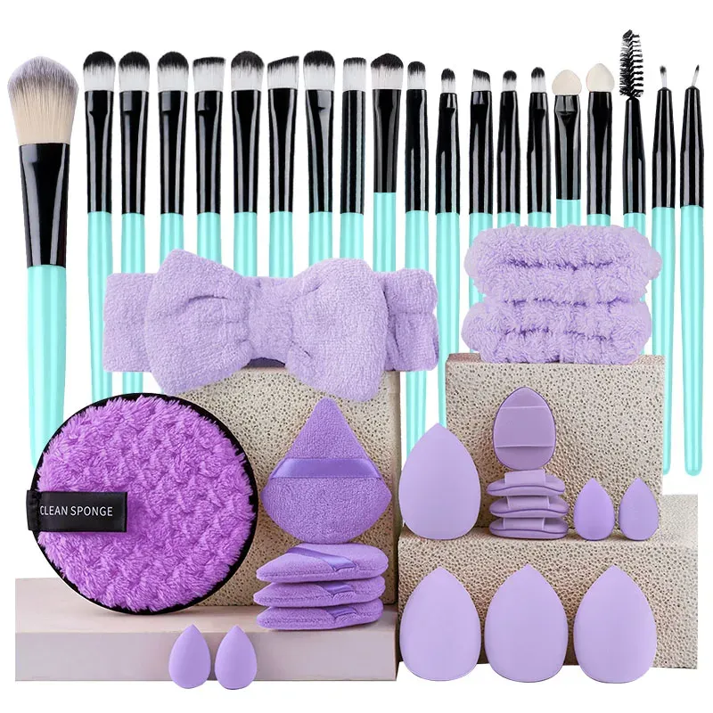 Ensemble de 20 pinceaux de maquillage doux pour les yeux, le visage et l'enluminage 12