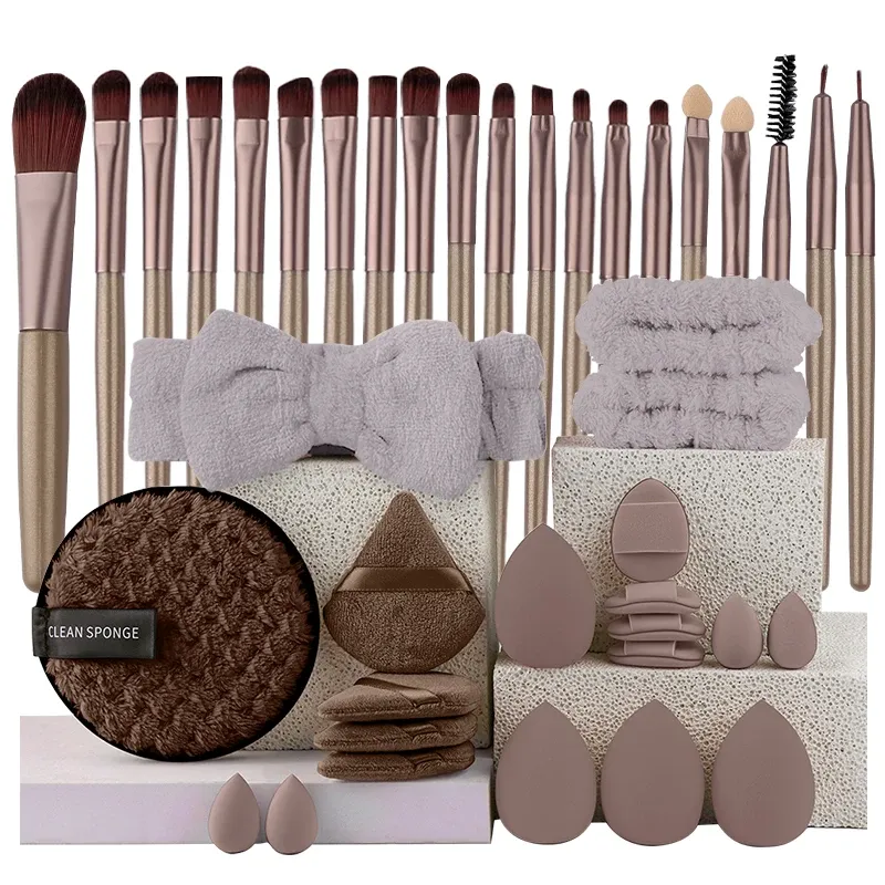 Ensemble de 20 pinceaux de maquillage doux pour les yeux, le visage et l'enluminage 10