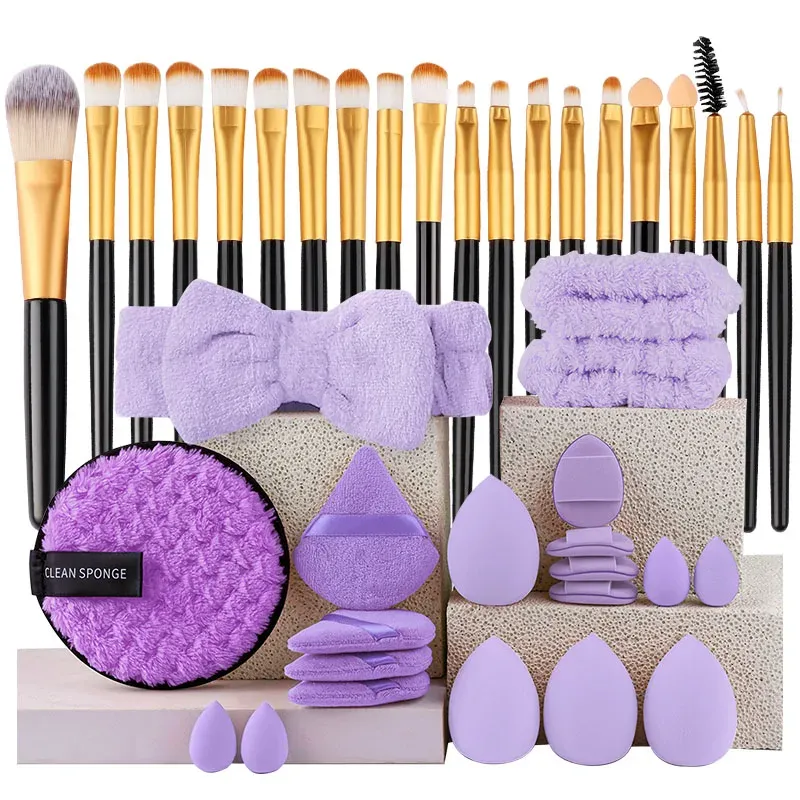 Ensemble de 20 pinceaux de maquillage doux pour les yeux, le visage et l'enluminage 29