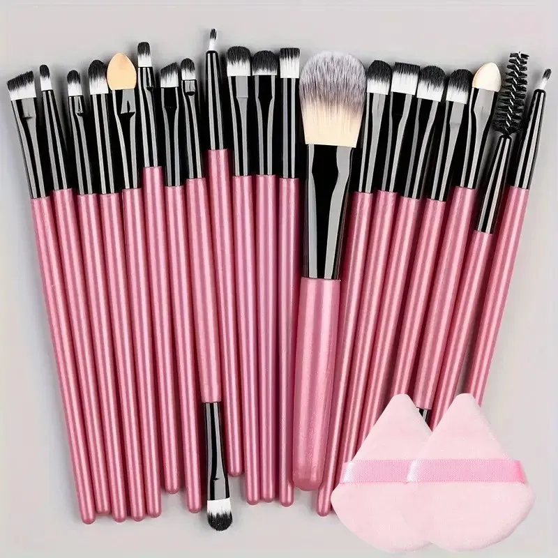 Ensemble de 20 pinceaux de maquillage doux pour les yeux, le visage et l'enluminage 9