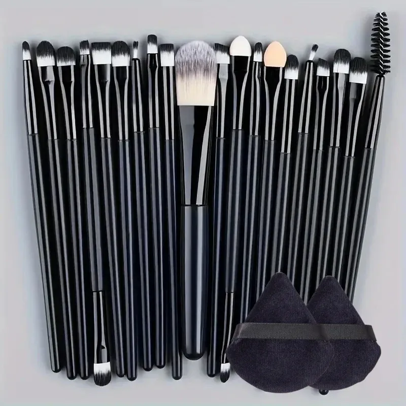 Ensemble de 20 pinceaux de maquillage doux pour les yeux, le visage et l'enluminage 13