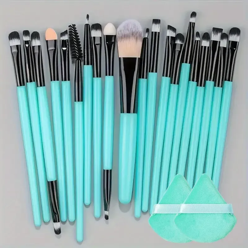 Ensemble de 20 pinceaux de maquillage doux pour les yeux, le visage et l'enluminage 15