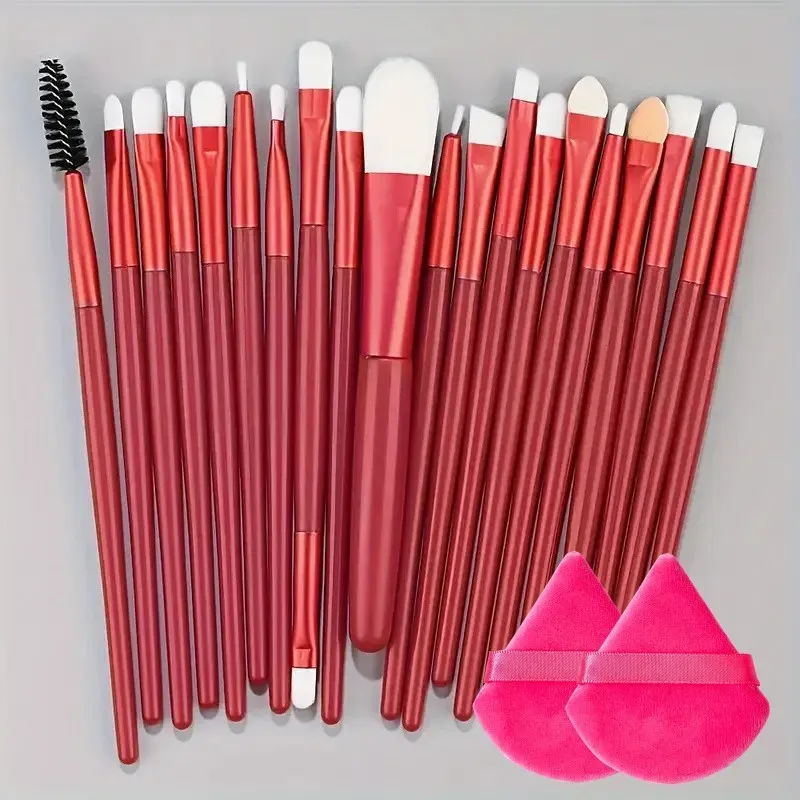 Ensemble de 20 pinceaux de maquillage doux pour les yeux, le visage et l'enluminage 21