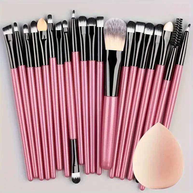 Ensemble de 20 pinceaux de maquillage doux pour les yeux, le visage et l'enluminage 22