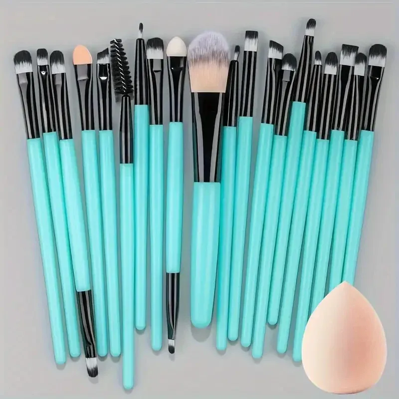 Ensemble de 20 pinceaux de maquillage doux pour les yeux, le visage et l'enluminage 25
