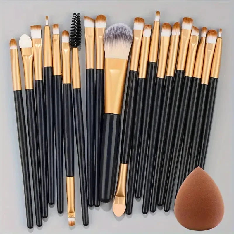 Ensemble de 20 pinceaux de maquillage doux pour les yeux, le visage et l'enluminage 26