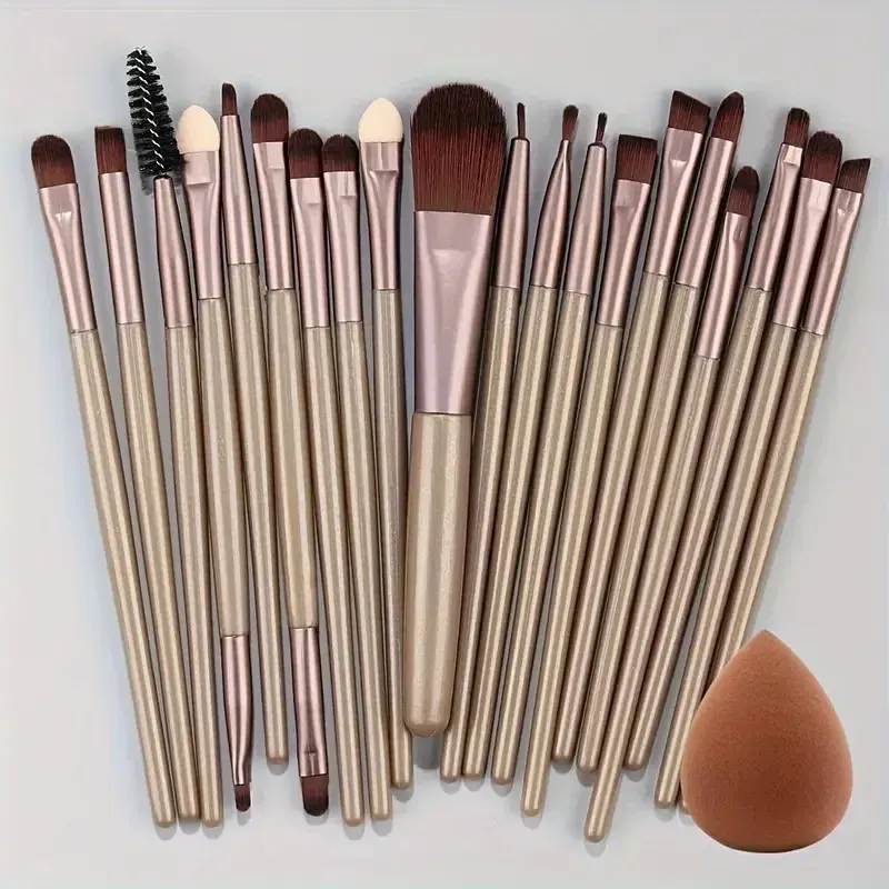Ensemble de 20 pinceaux de maquillage doux pour les yeux, le visage et l'enluminage 27