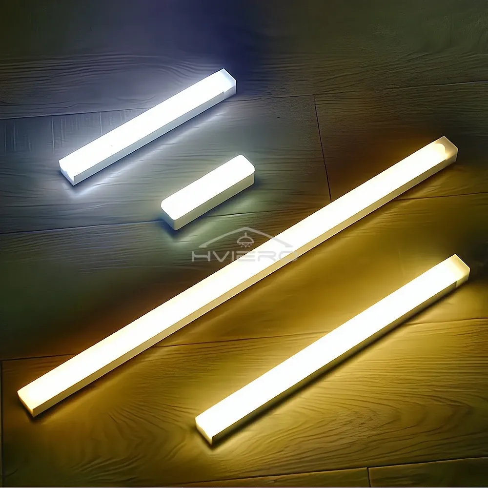 Veilleuse LED sans fil avec détecteur de mouvement, rechargeable par USB, lampe magnétique pour armoire, chambre, cuisine et couloir 6