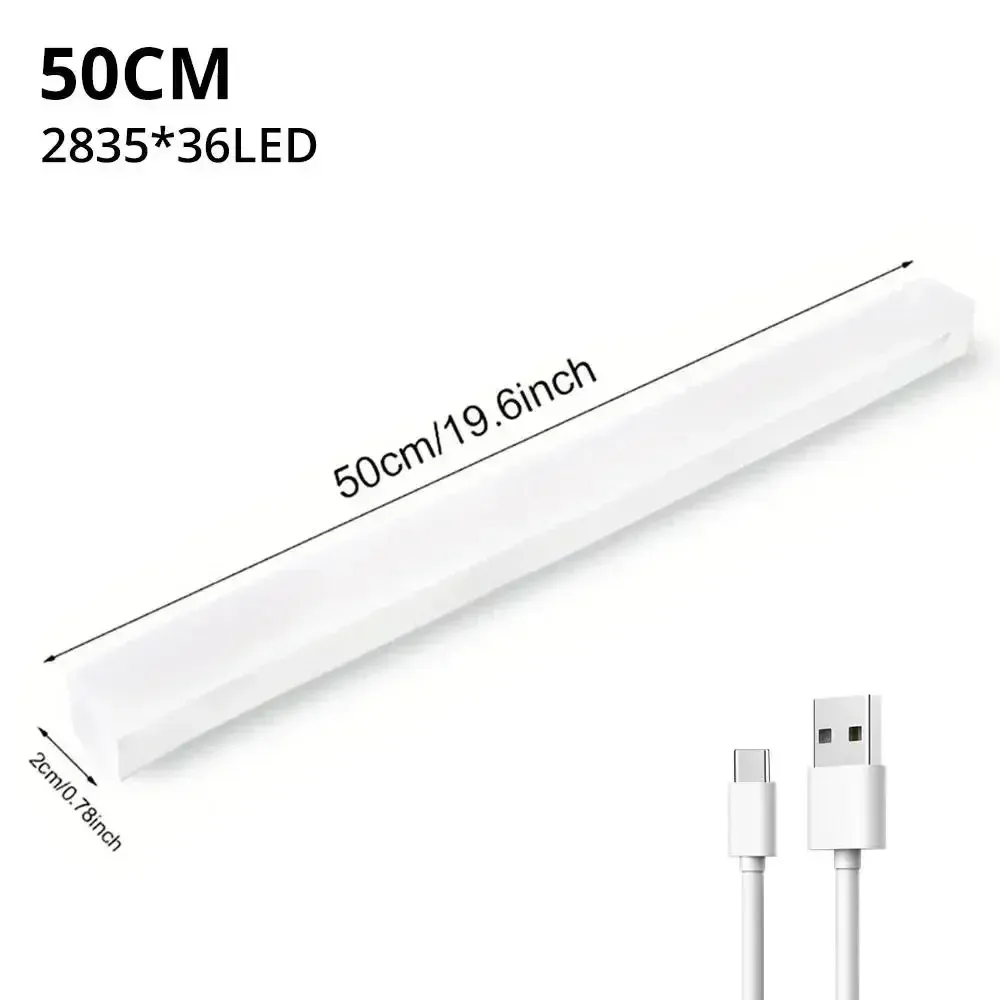 Veilleuse LED sans fil avec détecteur de mouvement, rechargeable par USB, lampe magnétique pour armoire, chambre, cuisine et couloir 10