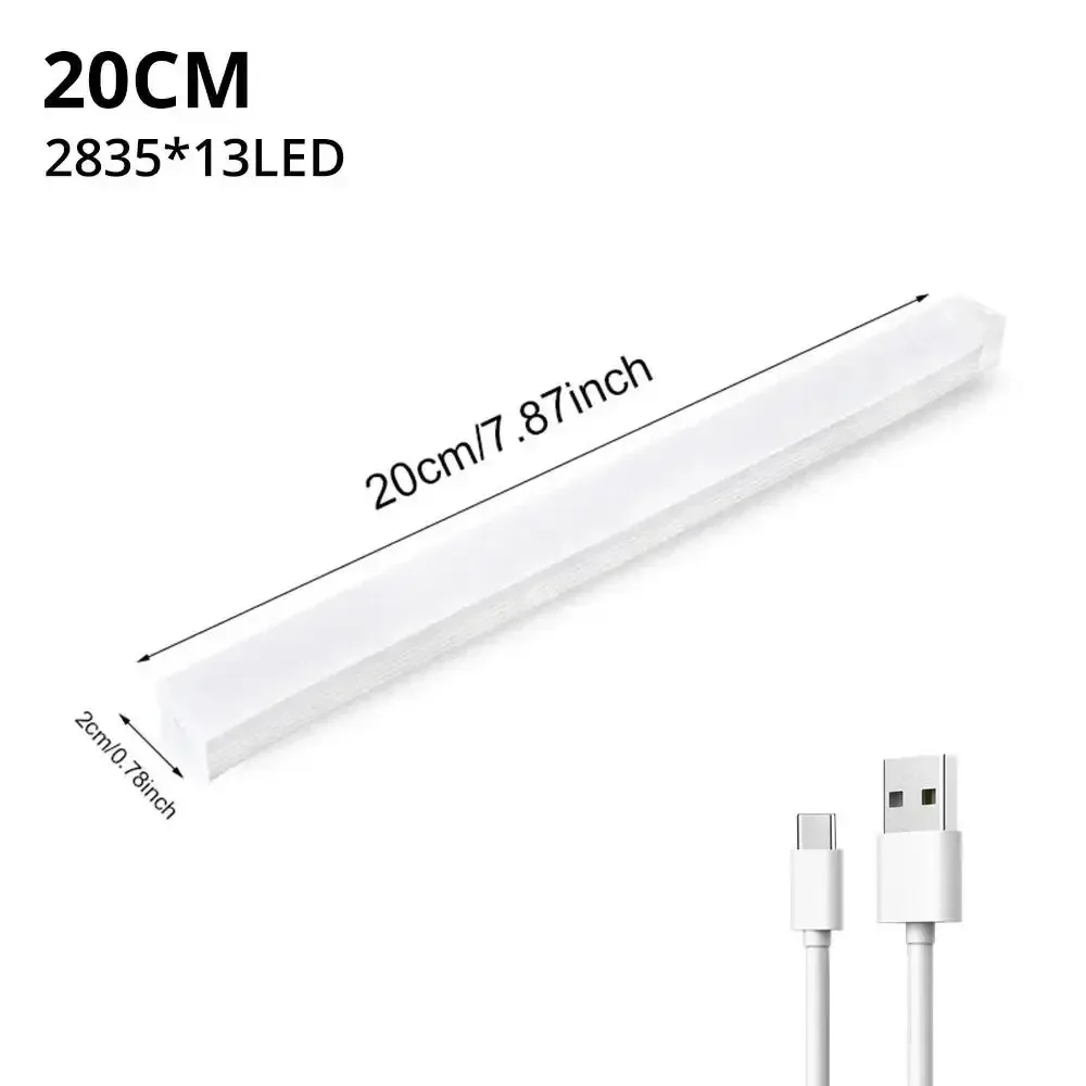 Veilleuse LED sans fil avec détecteur de mouvement, rechargeable par USB, lampe magnétique pour armoire, chambre, cuisine et couloir 9