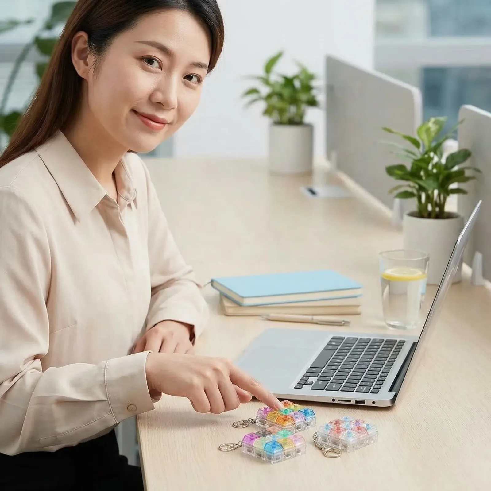 Clicker anti-stress, finition et couleurs