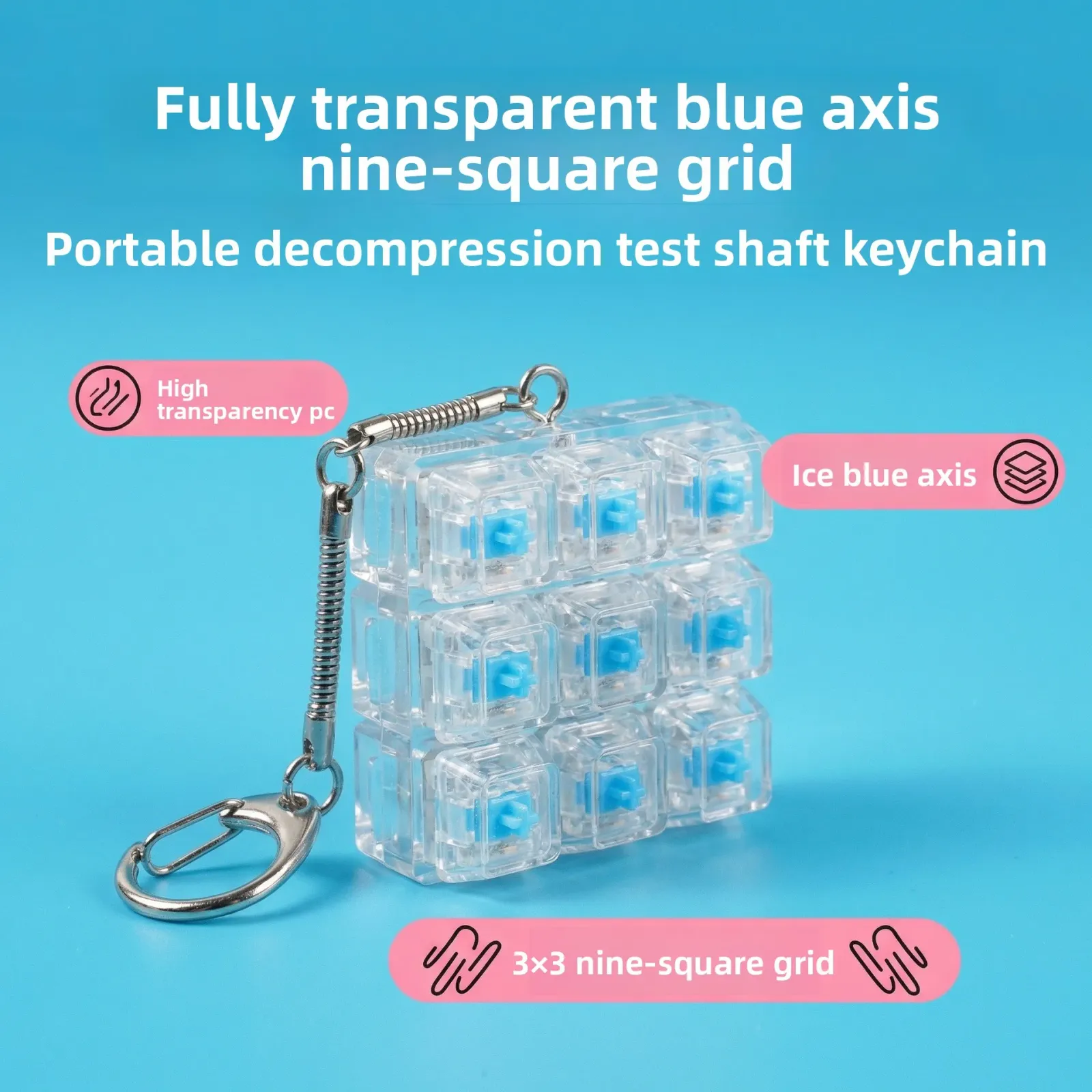 Clicker anti-stress, vue de dessus