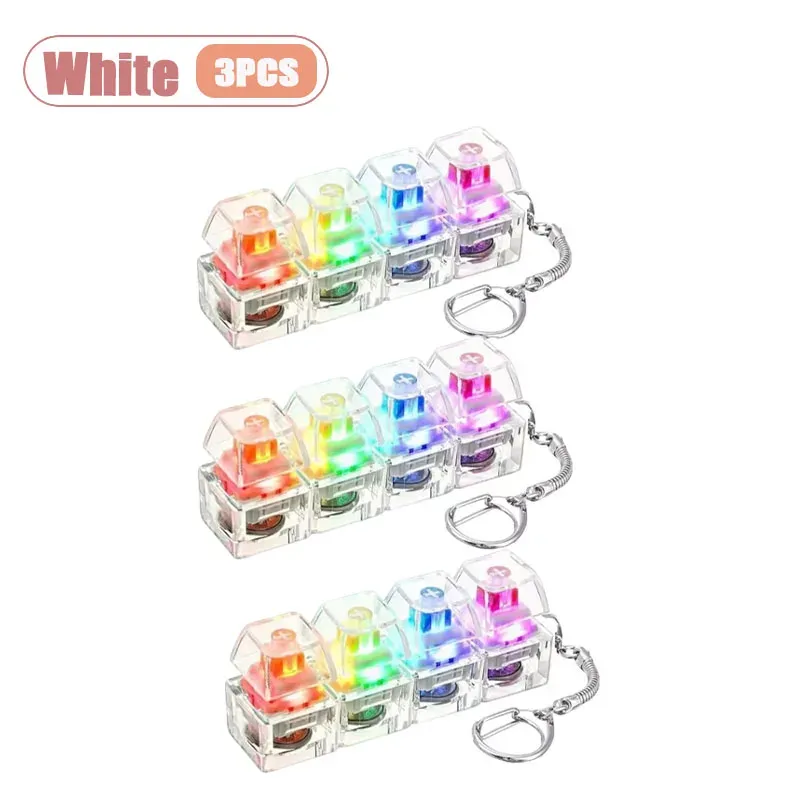 Testeur de commutateurs mécaniques porte-clés anti-stress avec LED 12